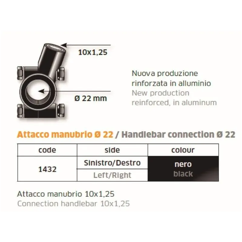 Brida Para Espejo Manillar 22 M10X125 - FAR1432