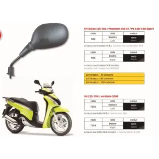 Espejo Derecho Honda Sh 125-150I 2009 - FAR7154