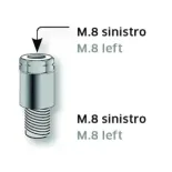 Adaptador Espejo M8 Rosca Izda A M8 Rosca Derech - FAR900N