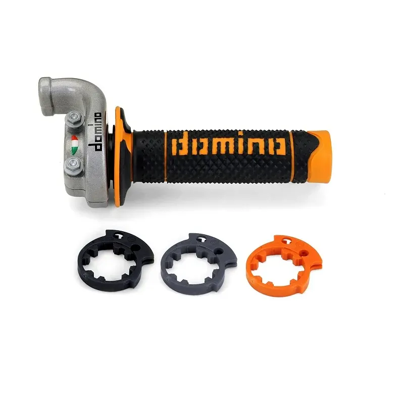 Acelerador Push-Pull Domino KRK con Puños A260 Negro/Naranja (cód. 5204.03-01)