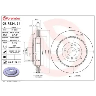 BREMBO 09.R124.21 Disco de freno (Unidad)