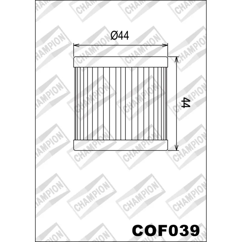 Filtro de aceite Champion para moto COF039