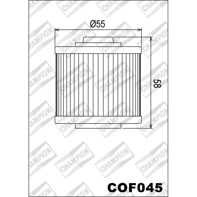 Filtro de aceite Champion para moto COF045