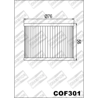 Filtro de aceite Champion para moto COF301