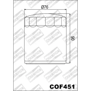 Filtro de aceite Champion para moto COF451