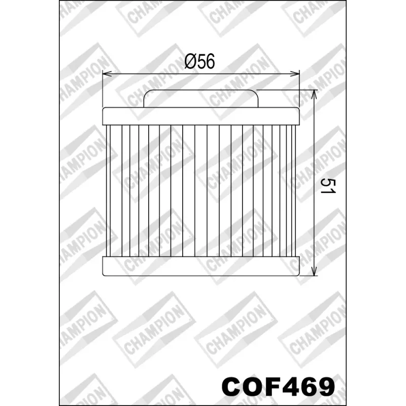 Filtro de aceite Champion para moto COF469