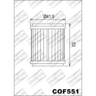 Filtro de aceite Champion para moto COF551