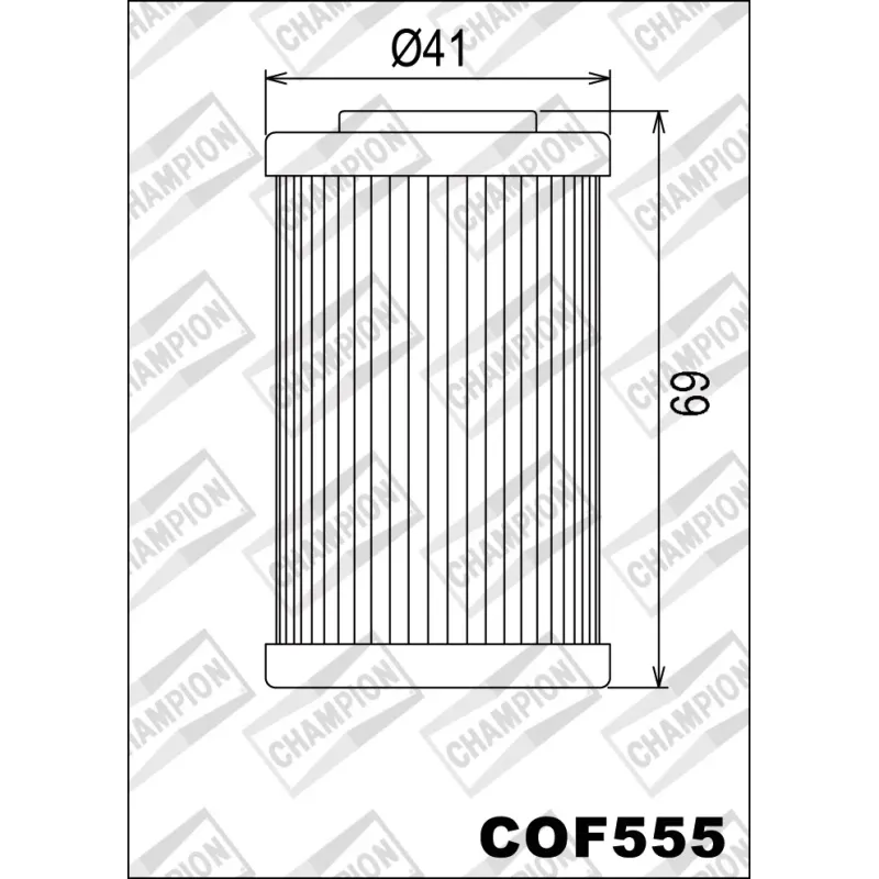 Filtro de aceite Champion para moto COF555