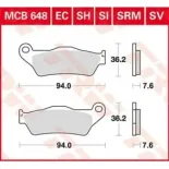 Pastillas de freno moto TRW MCB648SI