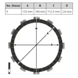 Juego discos embrague moto TRW MCC221-9