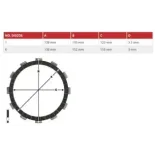 Juego discos embrague moto Hyosung Aquila  TRW MCC540-7