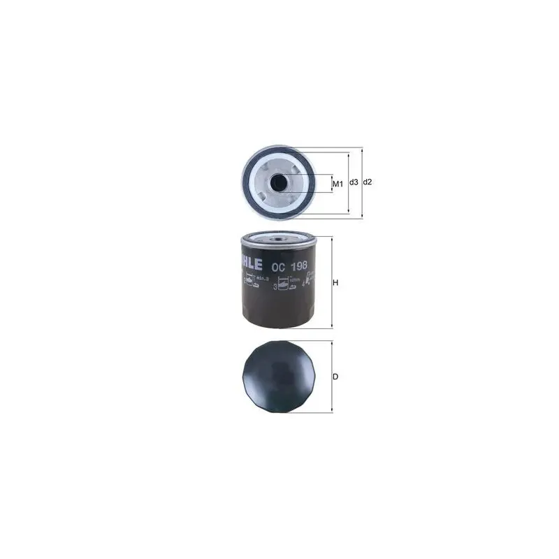 MAHLE OC198 Filtro de aceite