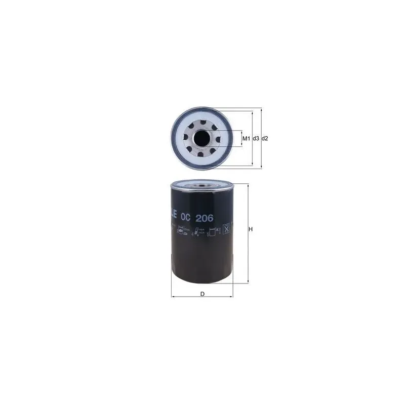 MAHLE OC206 Filtro de aceite