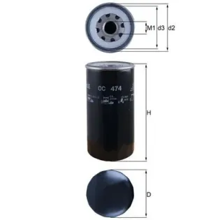 MAHLE OC474 Filtro de aceite