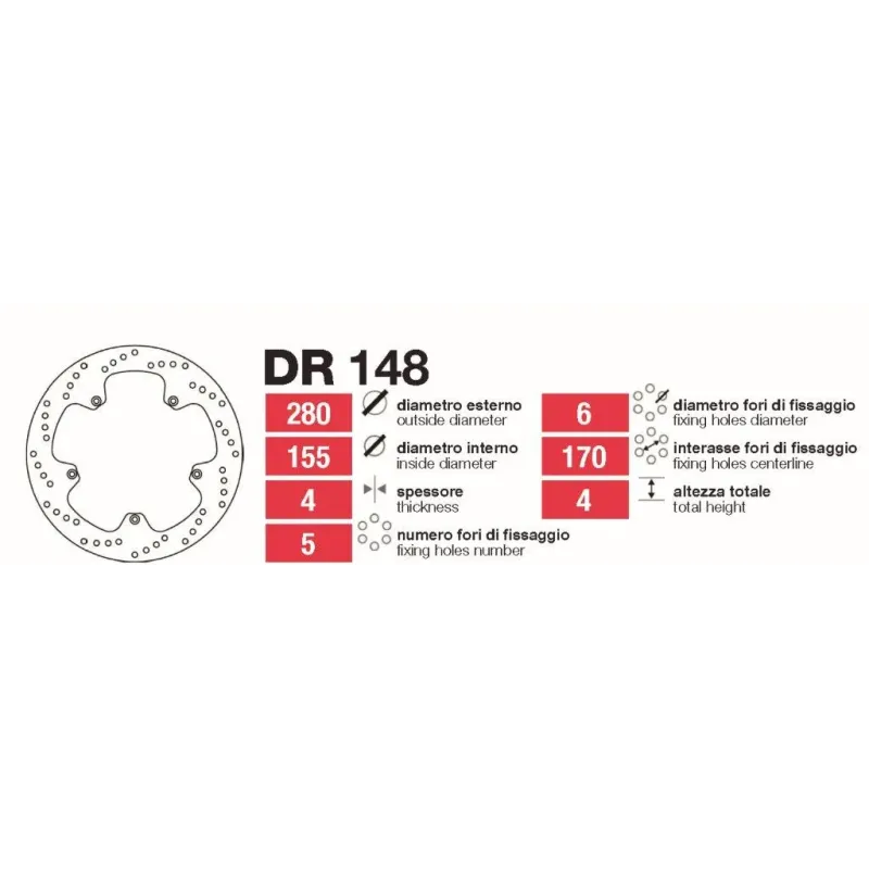 Discos De Freno Delt Yamaha Tzr50-Tuono - DR148