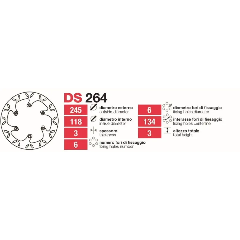 Discos De Freno Delt Yamaha Wr-Yz-Yzf - DS264