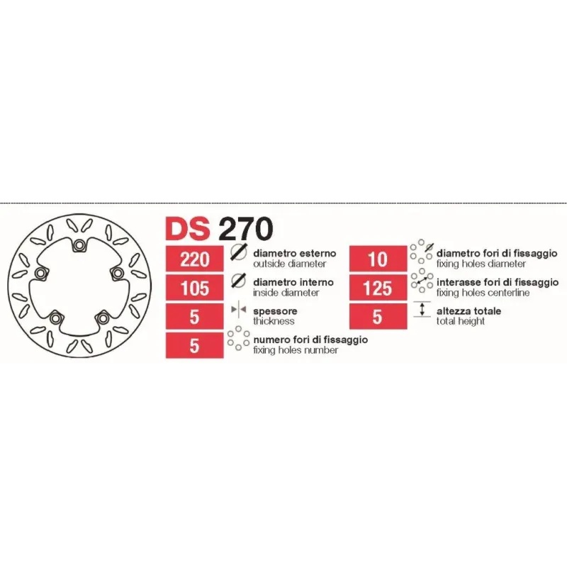 Discos De Freno Tras Yamaha R6-R1 03-08 - DS270