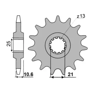 Piñón Benelli Trk 502 (C 525)   P2331.15