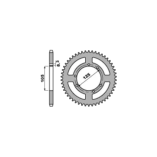 Corona Acero Derbi Senda Drd (C 428) 60 Dientes   P4413.60