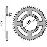 Corona Acero Derbi Senda Drd (C 428) 60 Dientes   P4413.60