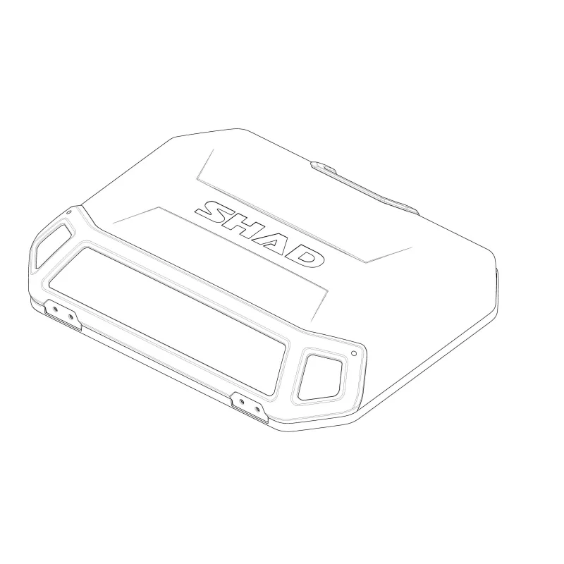 Tapa SHAD para maleta de moto lateral Terra aluminio negro 203163RB