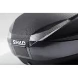 Kit baúl moto SHAD SH48 gris oscuro tapa carbono y respaldo D0B48306R