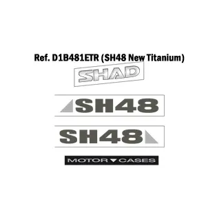 Set adhesivos SH48 gris oscuro SHAD D1B481ETR