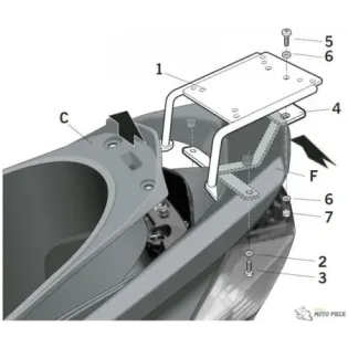 Fijación superior SHAD para maleta moto Yamaha CYGNUS 125 Y0CY17ST