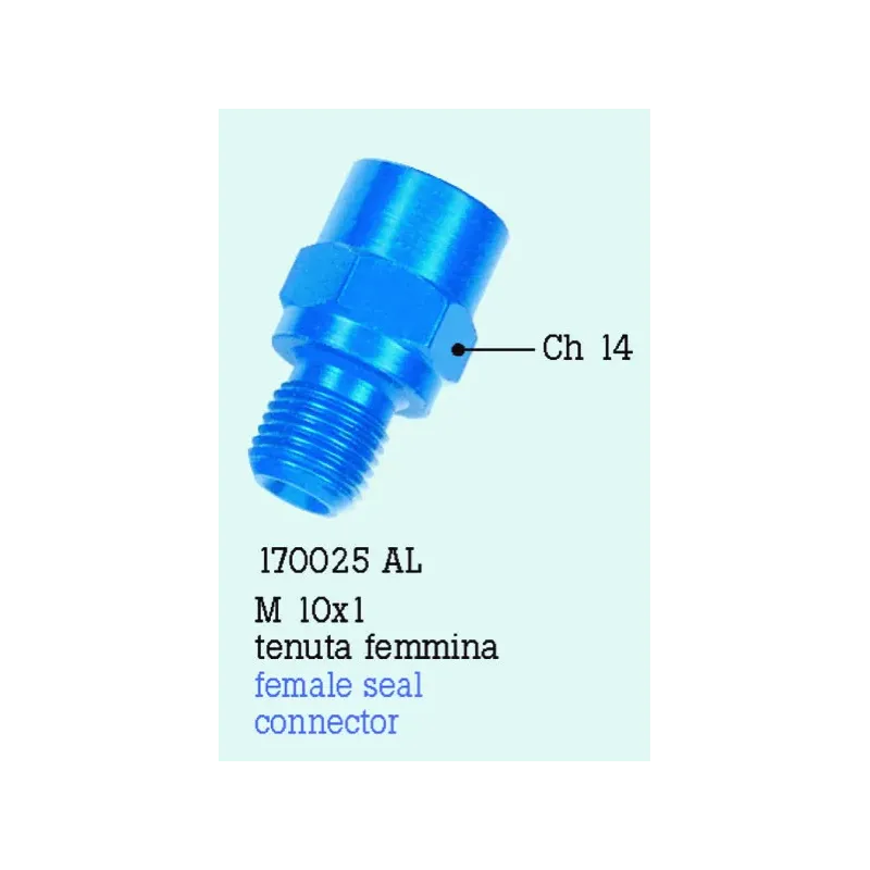 Adaptador M 10X1 aluminio FrenTubo 170025AL-RO