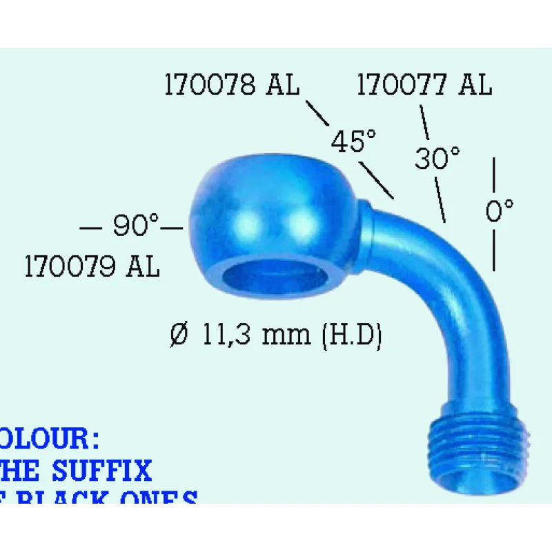 Banjo de moto 90° D 11.3mm FrenTubo 170079CR