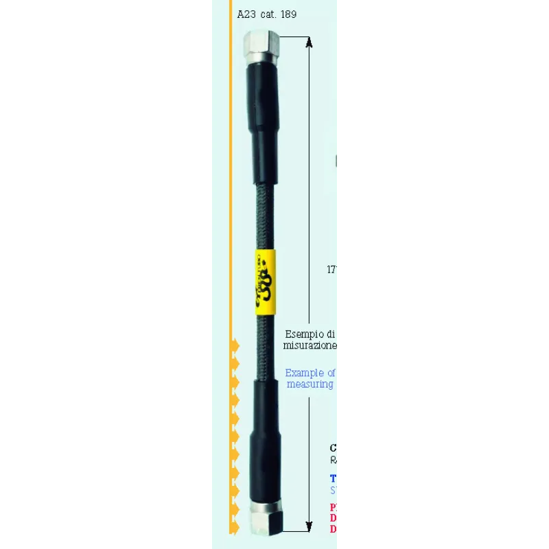 Tubo de moto Carbotec 600mm negro FrenTubo A09C0600