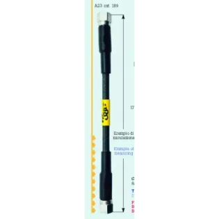 Tubo de moto Carbotec 650mm negro FrenTubo A09C0650