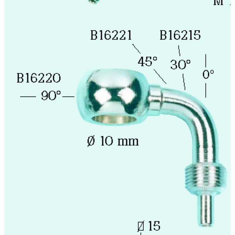 Banjo de moto 45º recuperable FrenTubo B16221