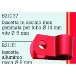 Abrazadera de moto inoxidable rojo torn 6 FrenTubo B21037
