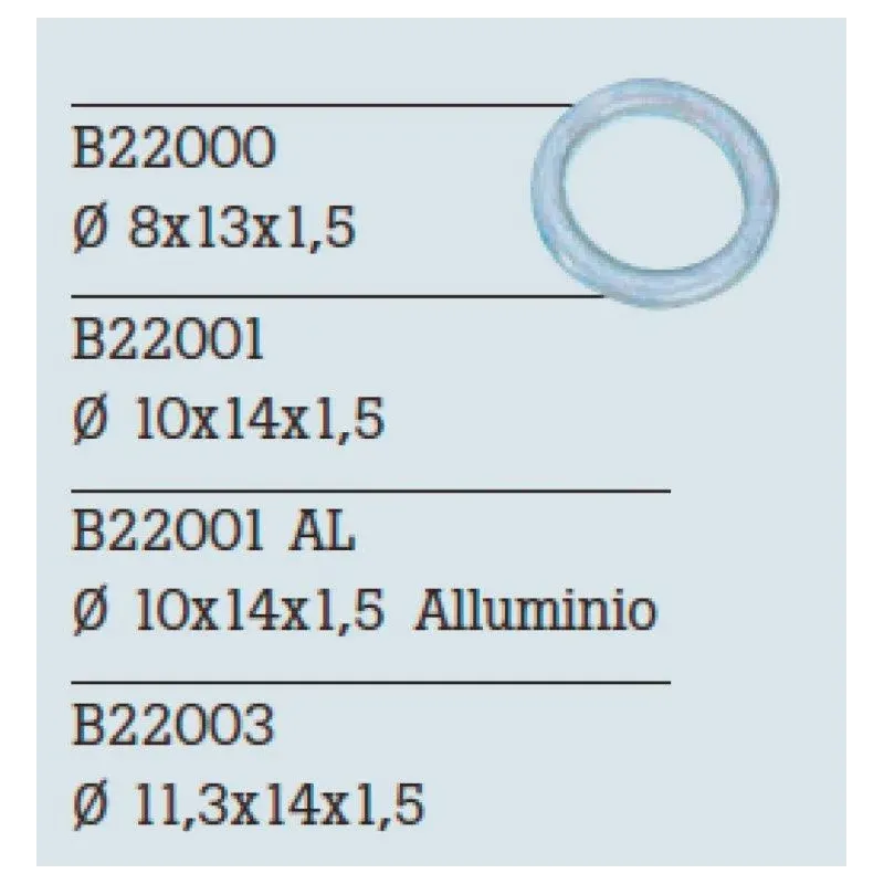 Arandela de cobre zincada de moto FrenTubo B2200