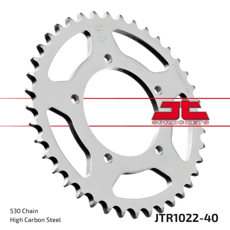 Corona moto JT Sprockets de acero de 40 dientes P.530 JTR1022.40