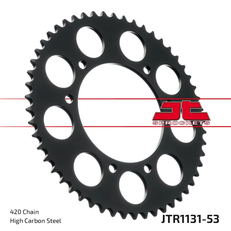 Corona moto JT Sprockets de acero de 53 dientes JTR1131.53