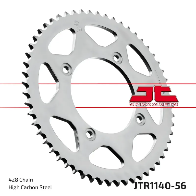 Corona moto JT Sprockets de acero de 56 dientes JTR1140.56