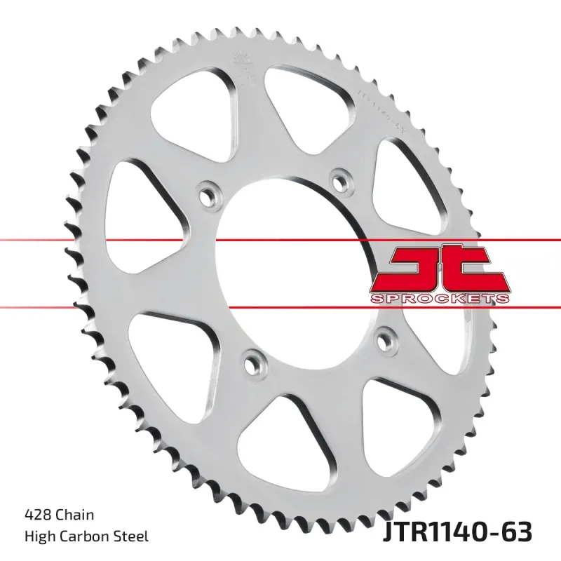 Corona moto JT Sprockets de acero de 63 dientes JTR1140.63