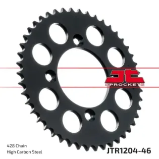 Corona moto JT Sprockets de acero de 46 dientes JTR1204.46