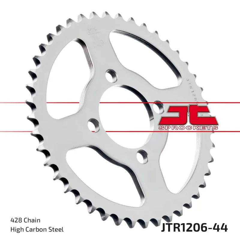 Corona moto JT Sprockets de acero de 44 dientes JTR1206.44