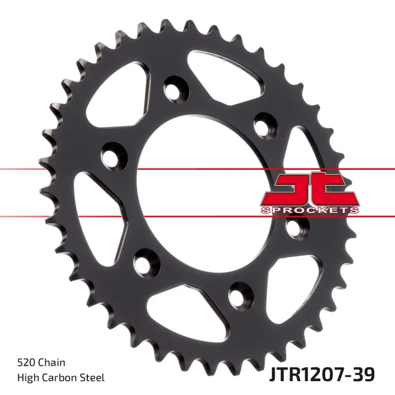Corona moto JT Sprockets de acero de 39 dientes JTR1207.39