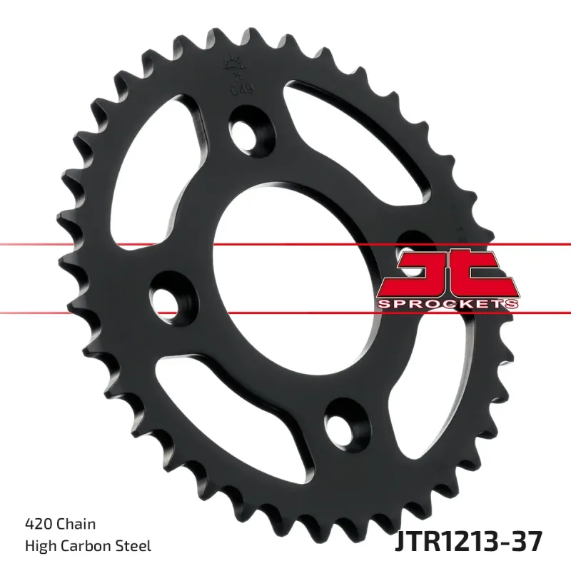Corona moto JT Sprockets de acero de 37 dientes JTR1213.37