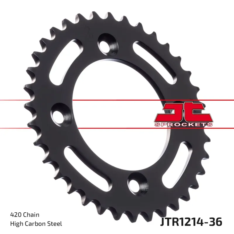 Corona moto JT Sprockets de acero de 36 dientes JTR1214.36
