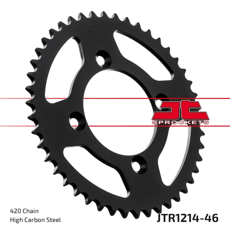 Corona moto JT Sprockets de acero de 46 dientes JTR1214.46