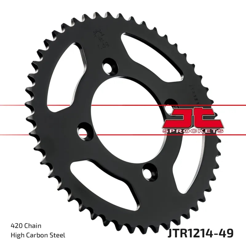 Corona moto JT Sprockets de acero de 49 dientes JTR1214.49