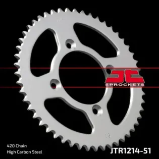 Corona moto JT Sprockets de acero de 51 dientes JTR1214.51