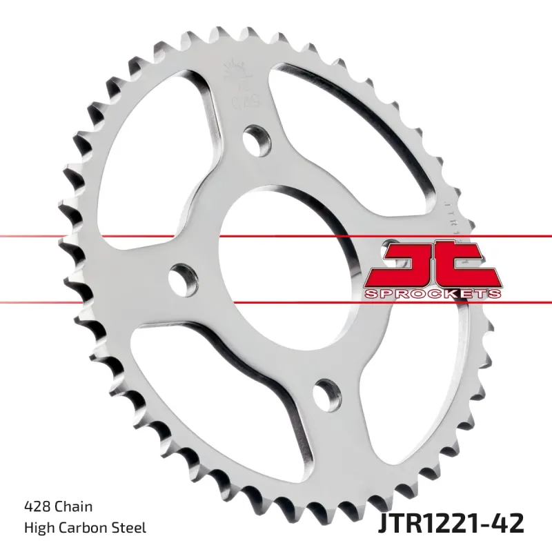 Corona moto JT Sprockets de acero de 42 dientes JTR1221.42