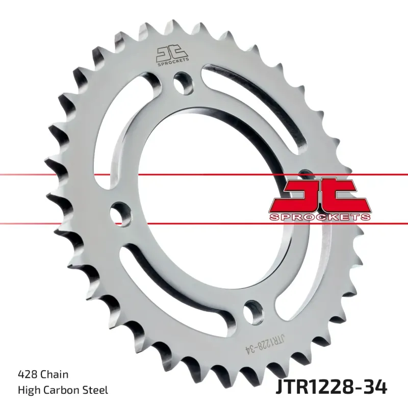 Corona moto JT Sprockets de acero de 34 dientes JTR1228.34