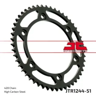 Corona moto JT Sprockets de acero de 51 dientes JTR1244.51